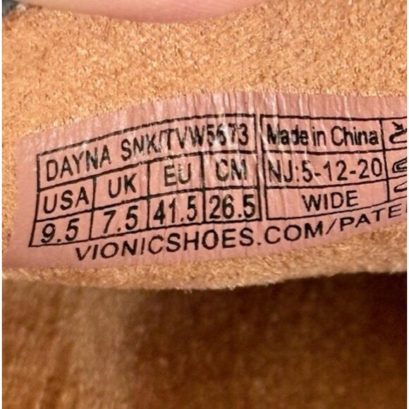 Vionic Dayna Suede Loafers Snake Print - Charcoal - 9.5 WIDE - Picture 11 of 11